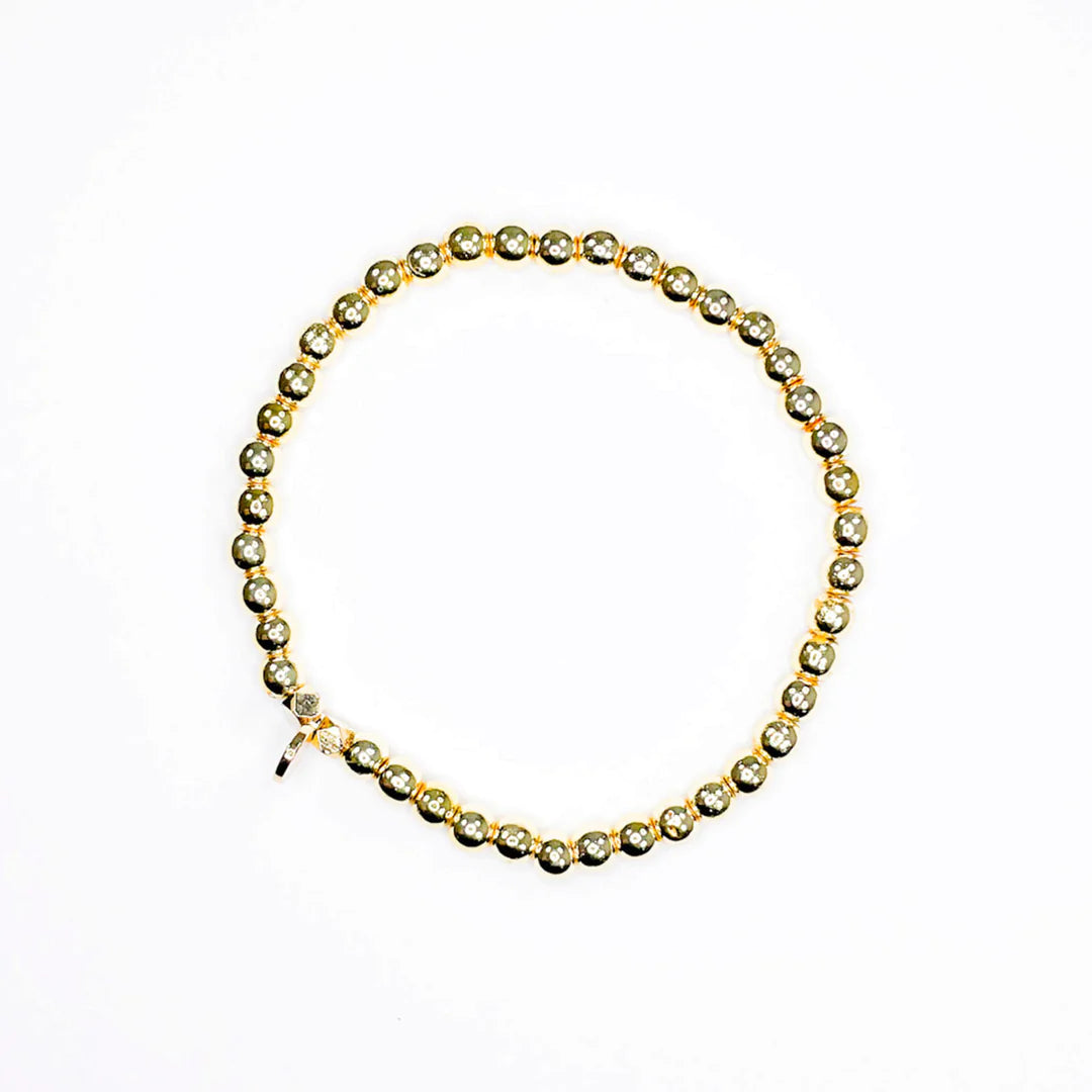 Gold Hematite Stacking Bracelet- Assorted Bead Size/Bracelet Length