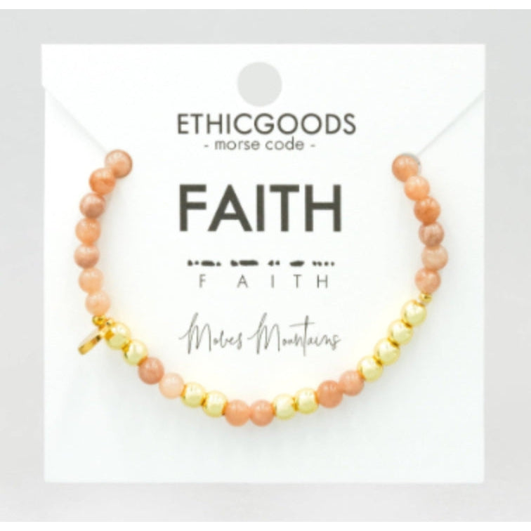 Gold Morse Code Bracelet | FAITH