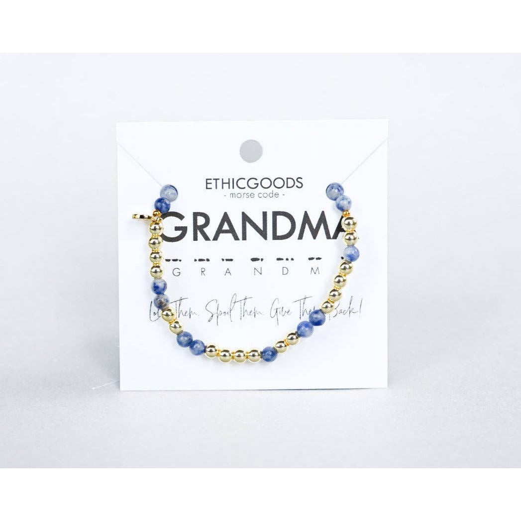 Gold Morse Code Bracelet | Grandma