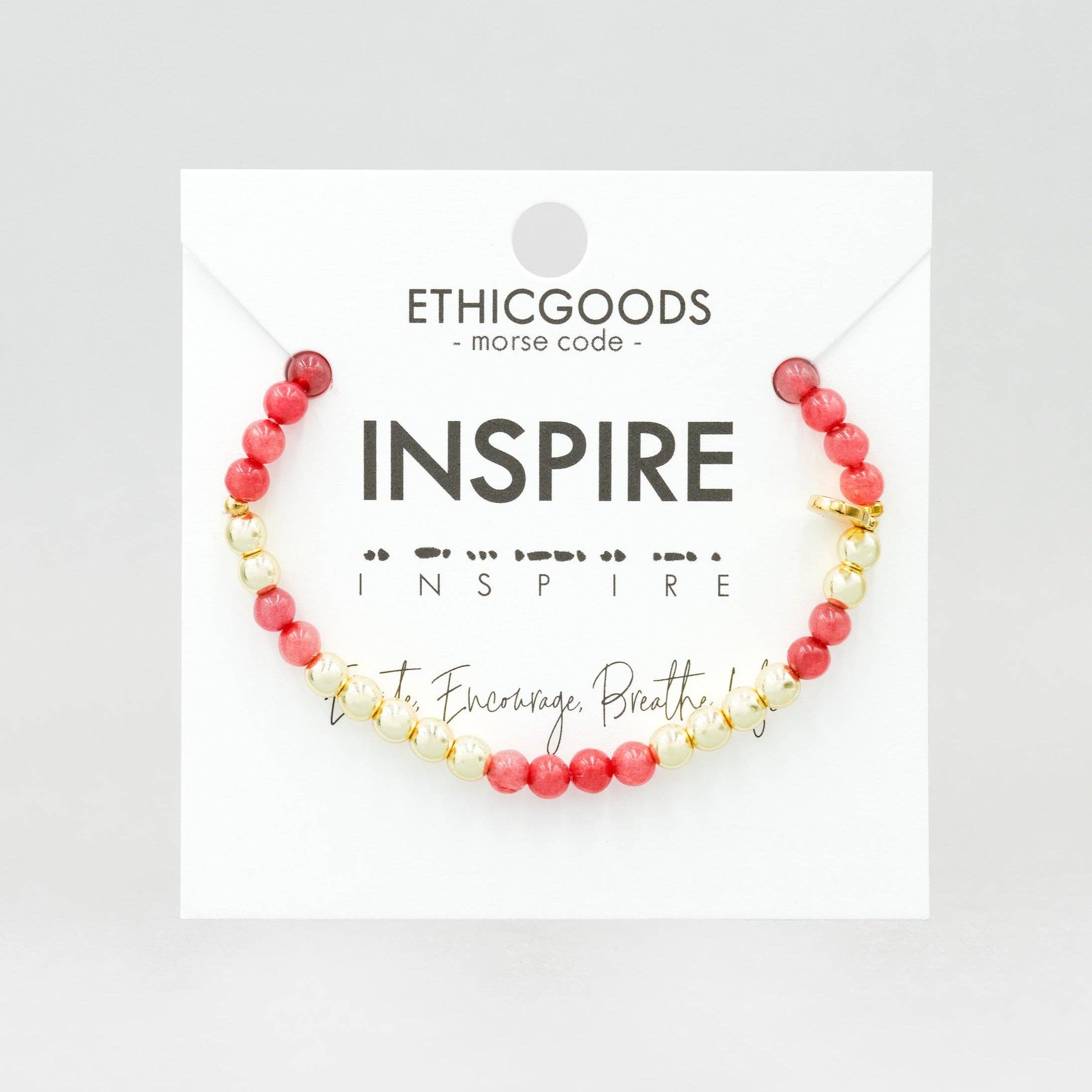 Gold Morse Code Bracelet | INSPIRE