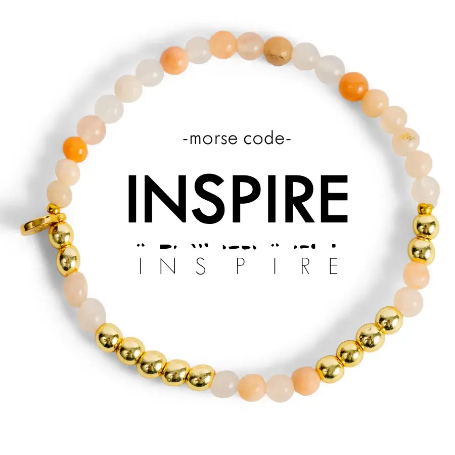 Gold Morse Code Bracelet | INSPIRE