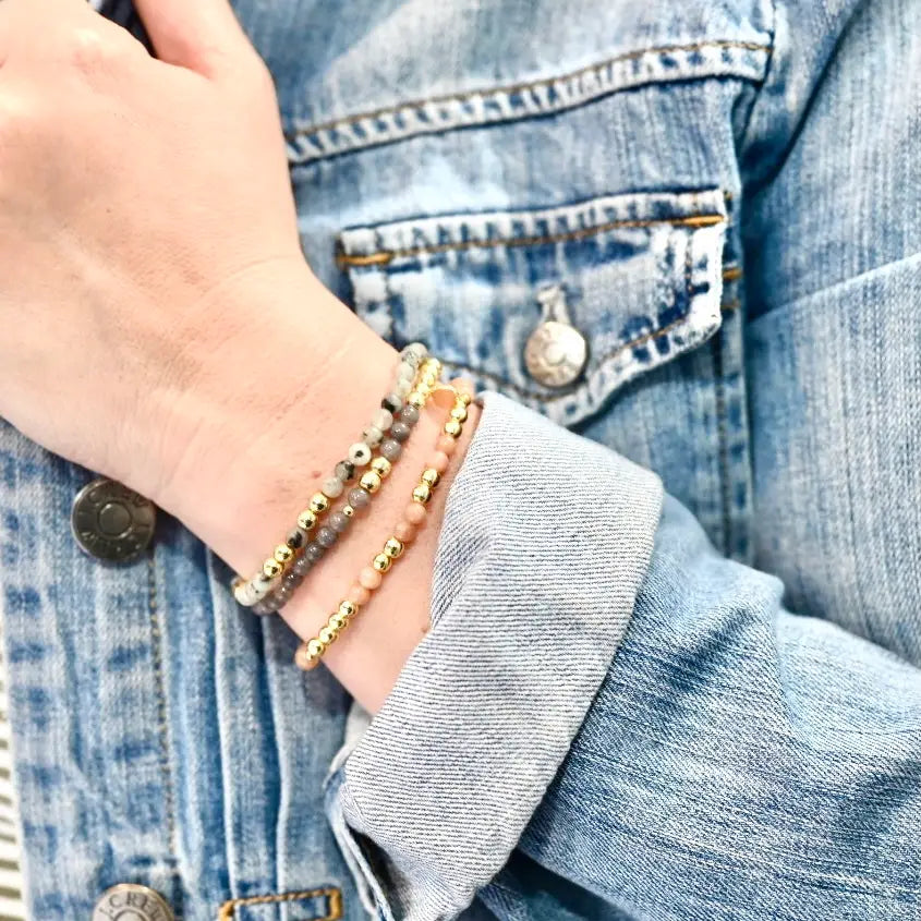 Gold Morse Code Bracelet l Friendship