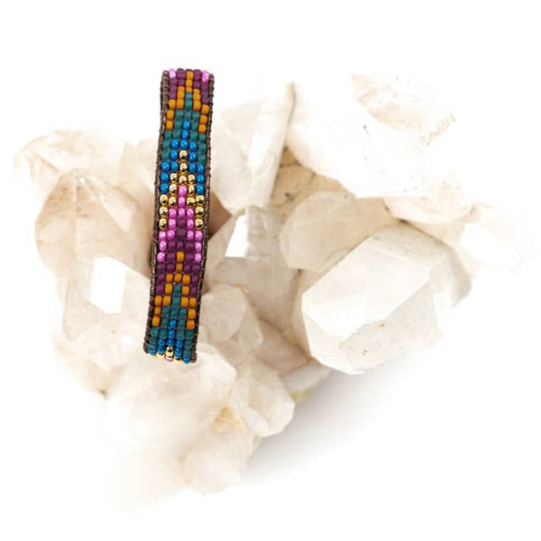 Golden Arrows Beaded Bracelet- Assorted Colors