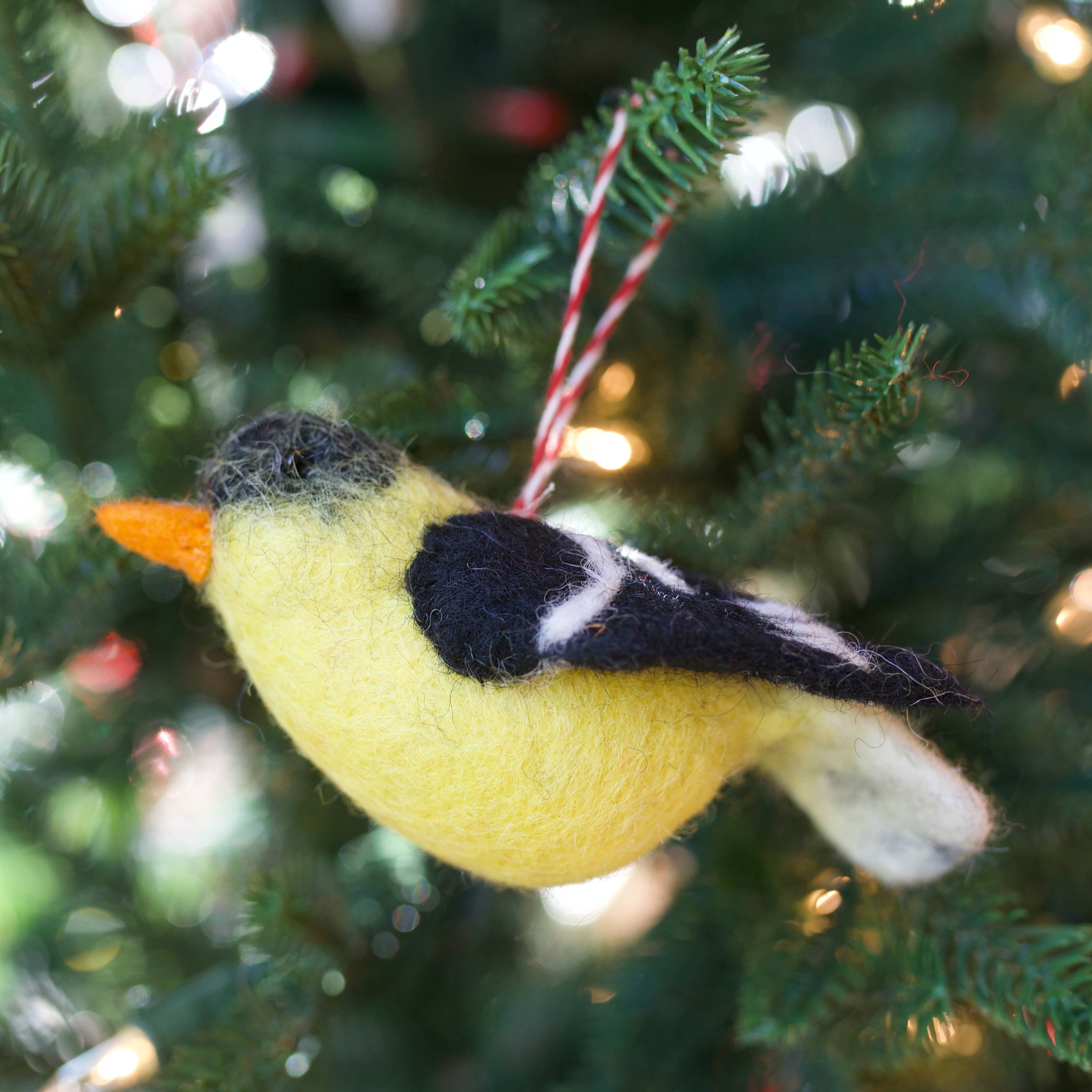 Goldfinch Felt Wool Ornament