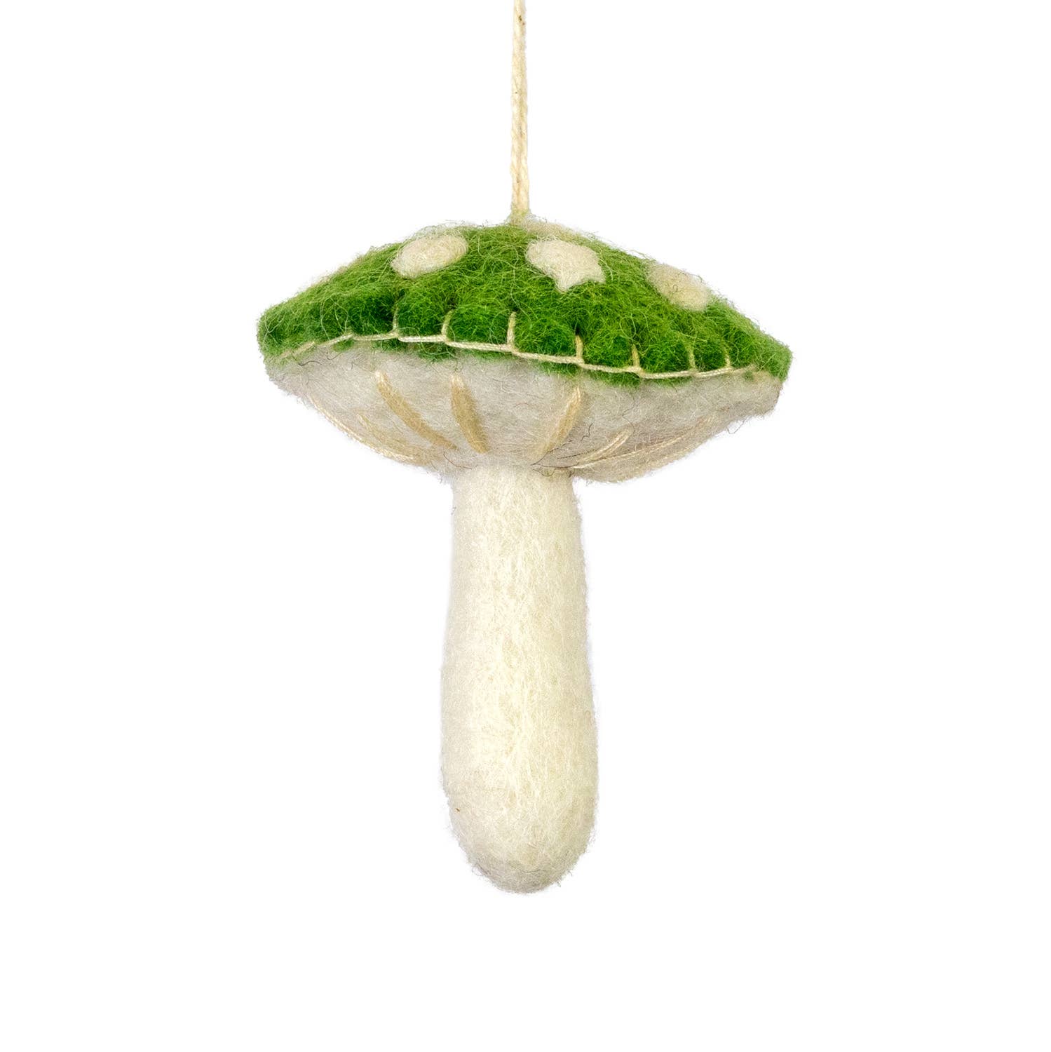 Green Wild Mushroom Ornament