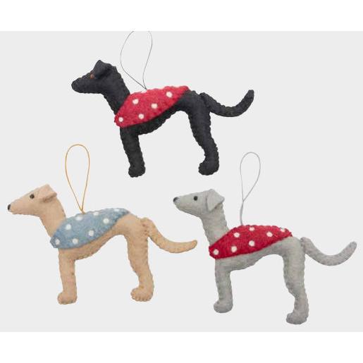 Greyhound Ornament- Assorted Colors- Sold Individually