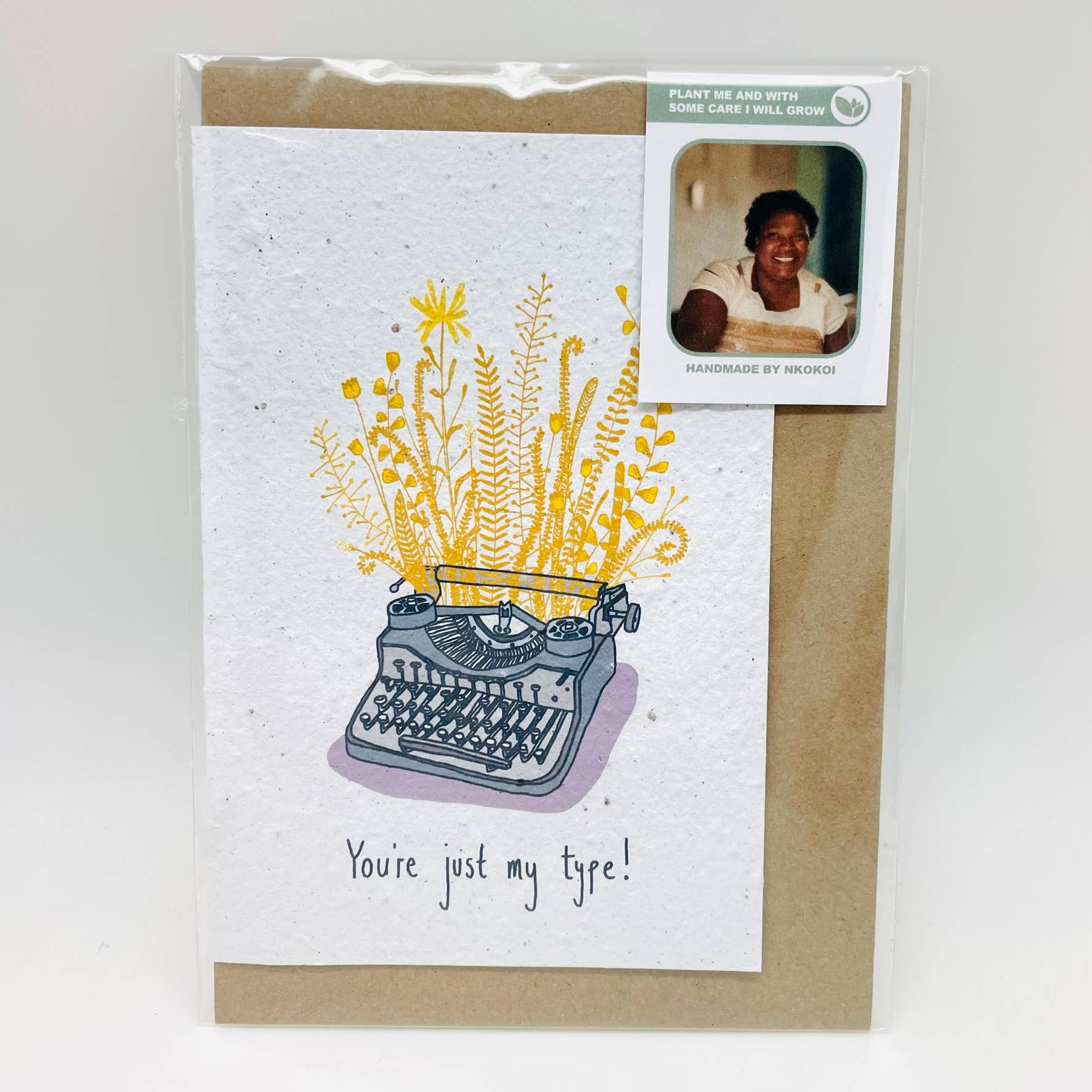 Growing Paper Card- Just My Type