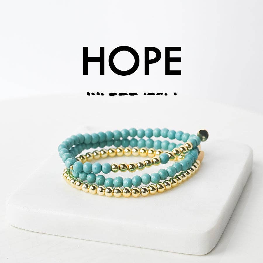 HOPE Morse Code Stacking Bracelet Set