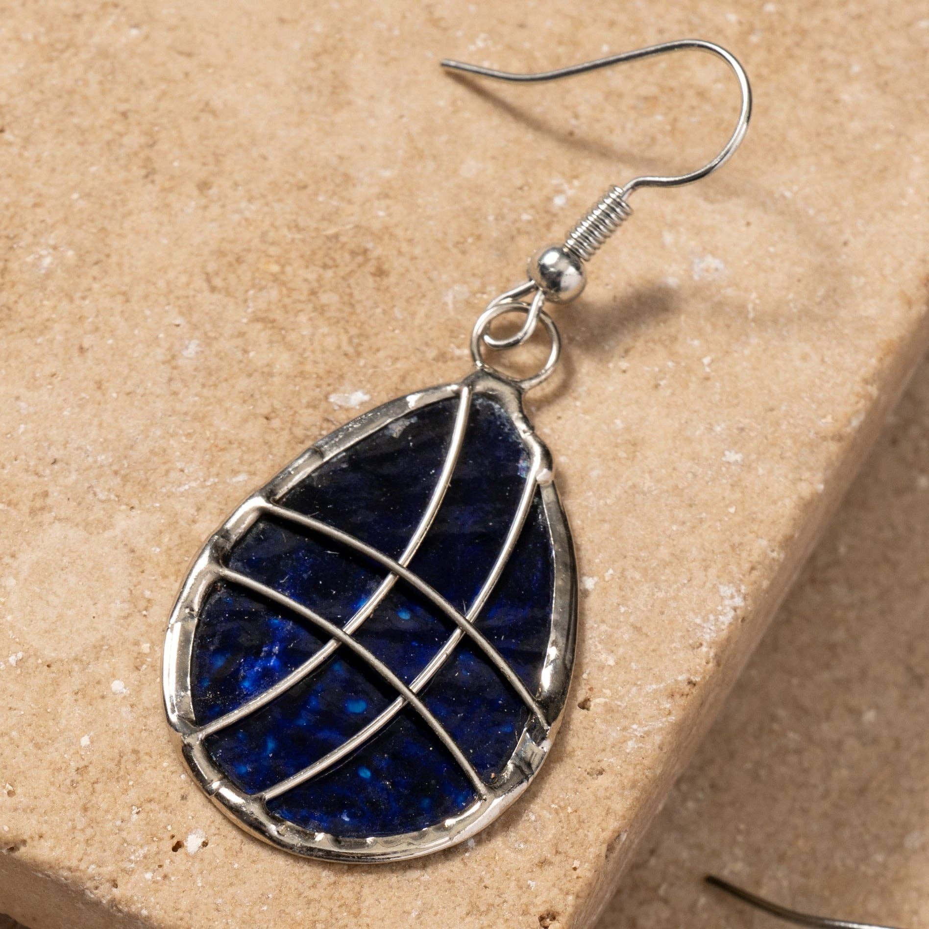 Habi Capiz Teardrop Earrings