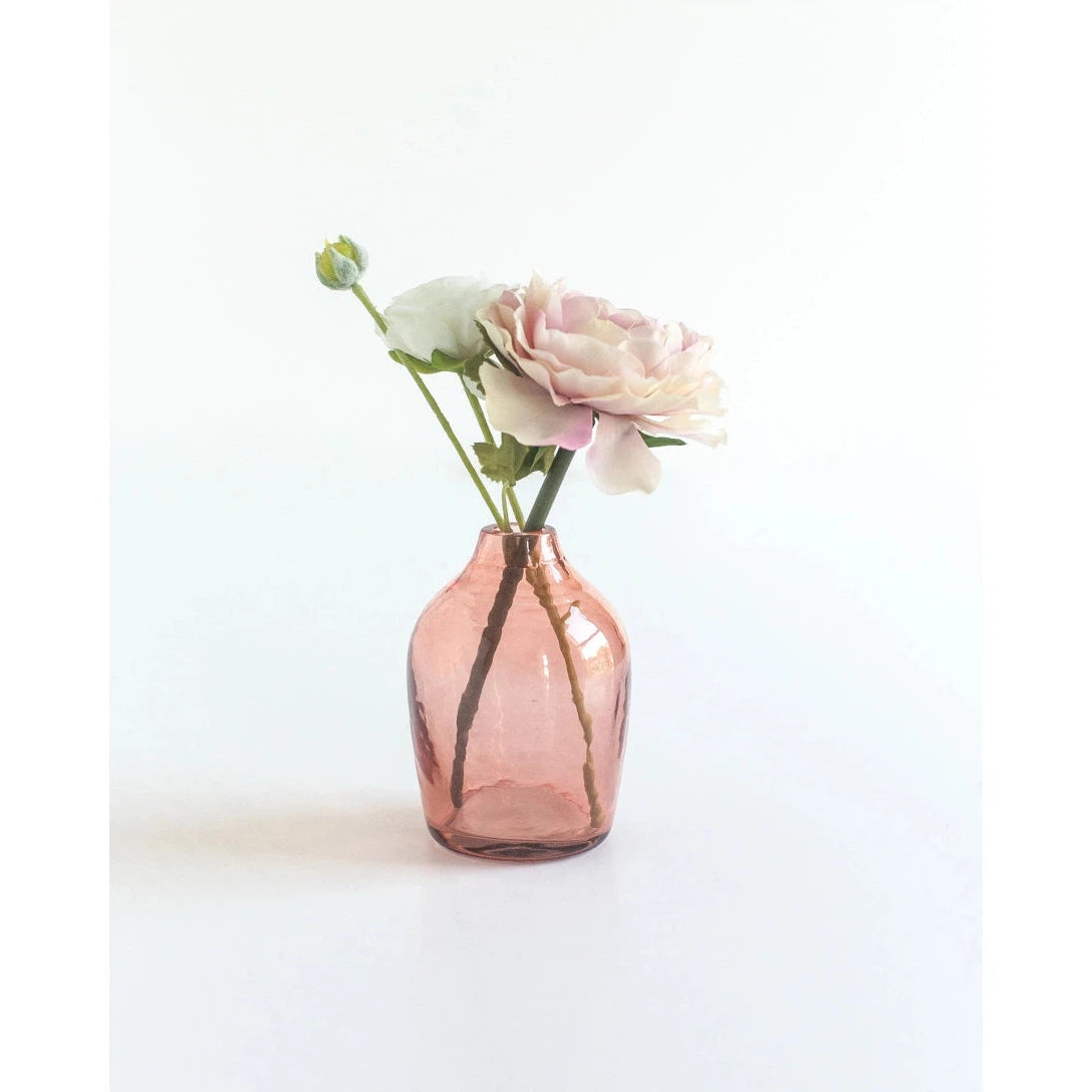 Haley Handblown Hammered Bud Vase- Assorted Colors- Sold Individually