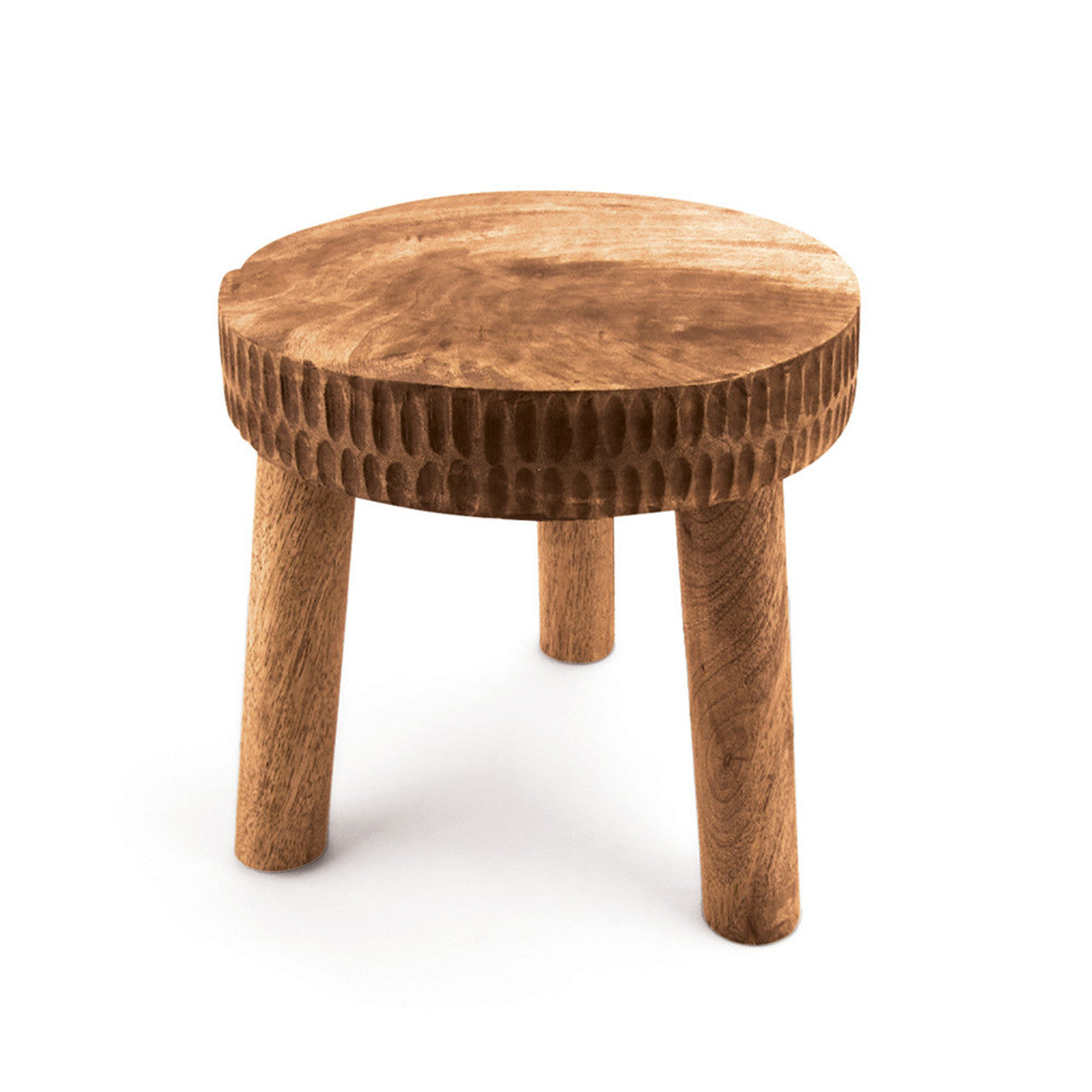 Hand-Carved Mango Wood Plant Stand