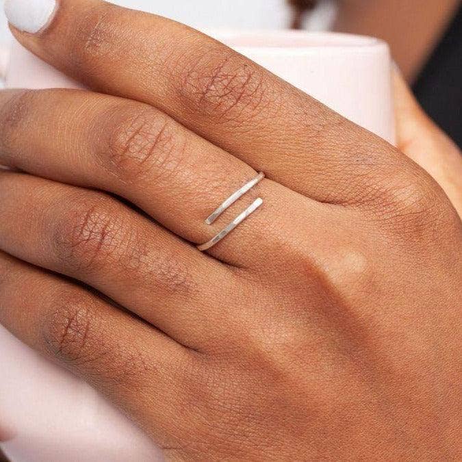 Hand-Hammered Wrap Ring- Assorted- Sold Individually