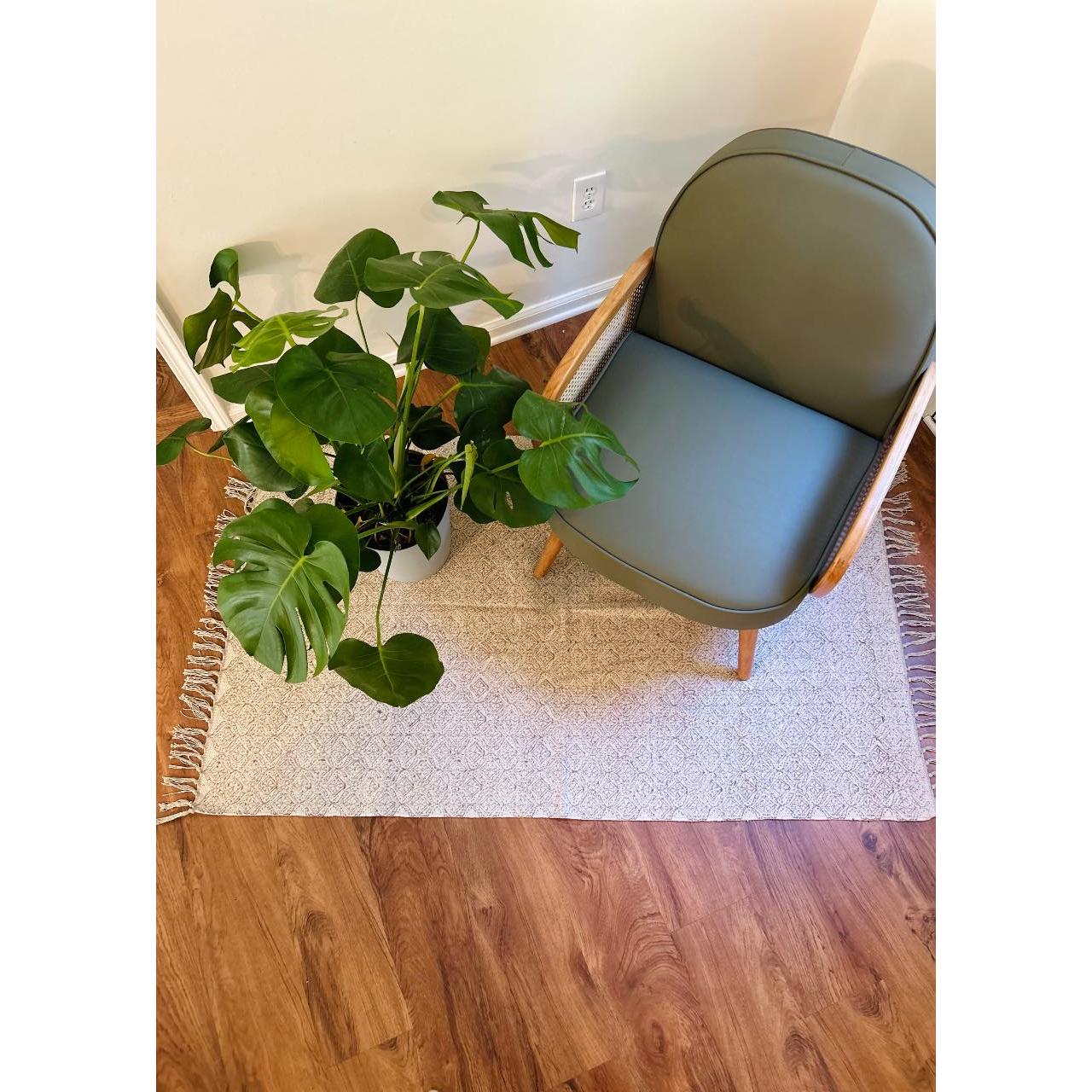 Hand-Woven Block Printed Rug