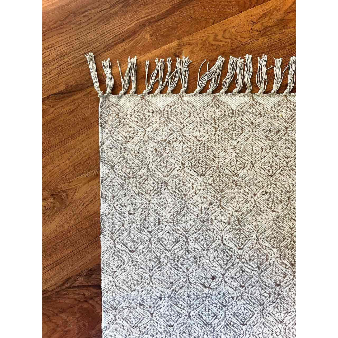 Hand-Woven Block Printed Rug