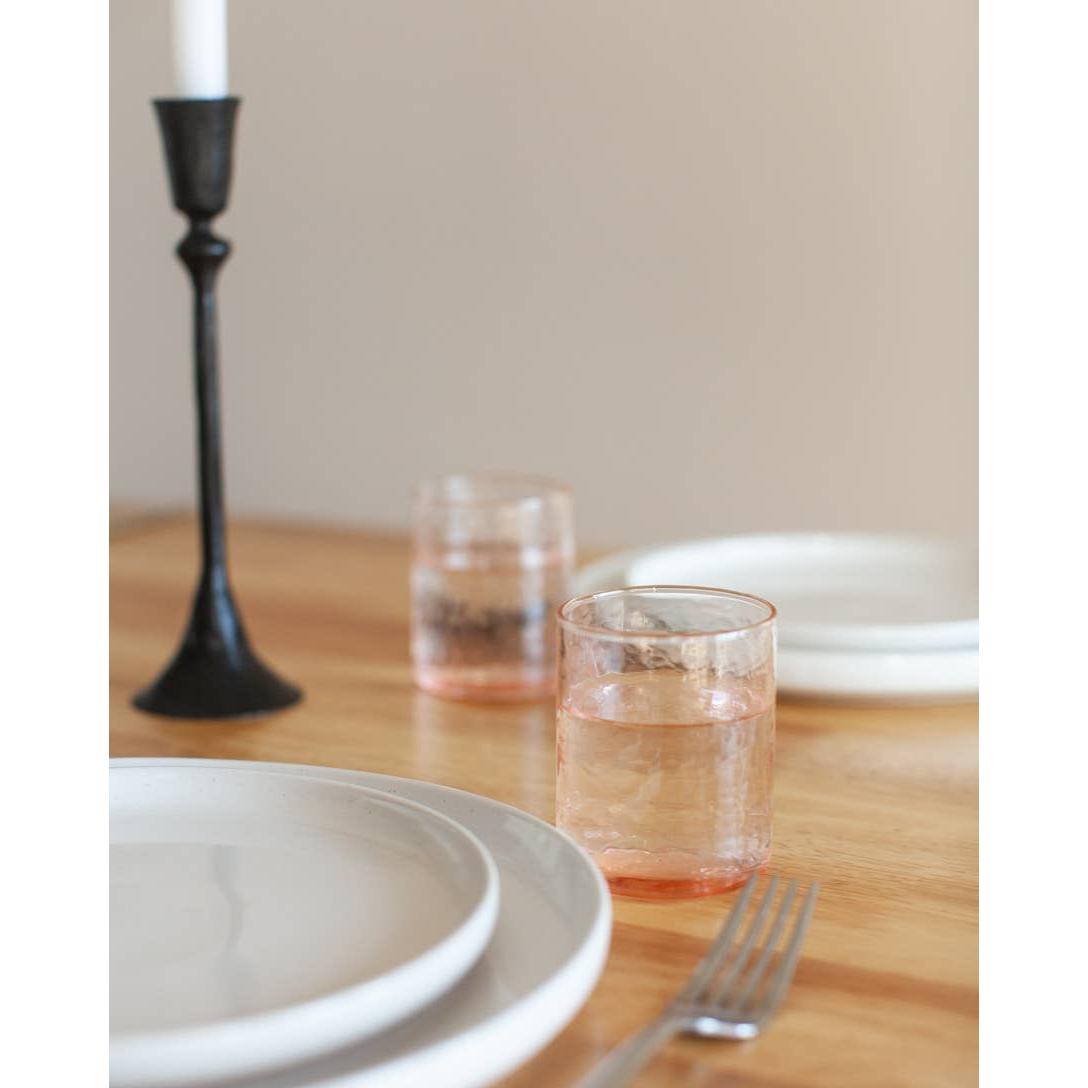 Handblown Hammered Drinking Glass- Assorted Colors-Sold Individually