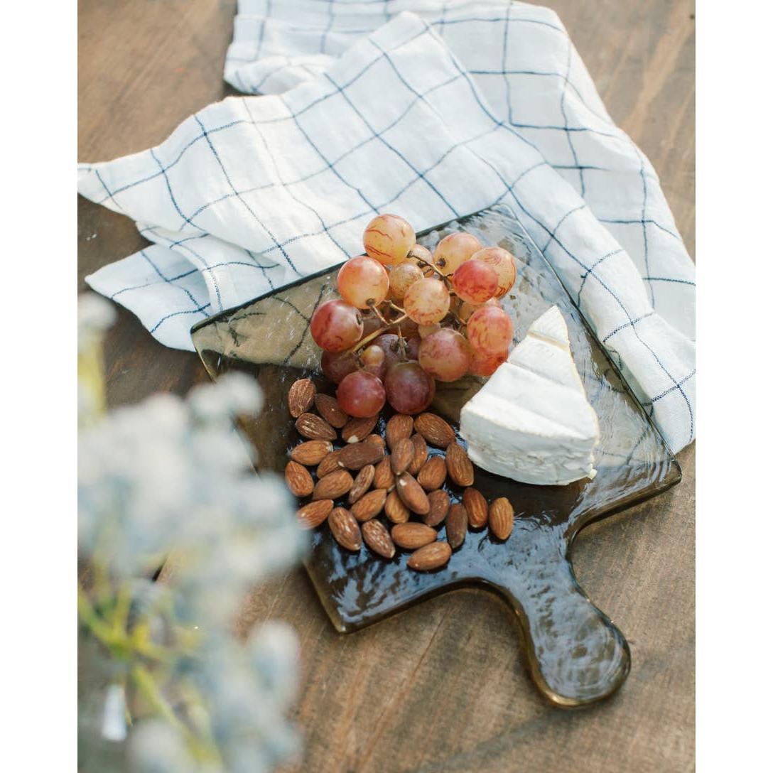 Handblown Hammered Glass Serving Board- Assorted Colors- Sold Individually (*Local Pickup/Local Delivery Only)