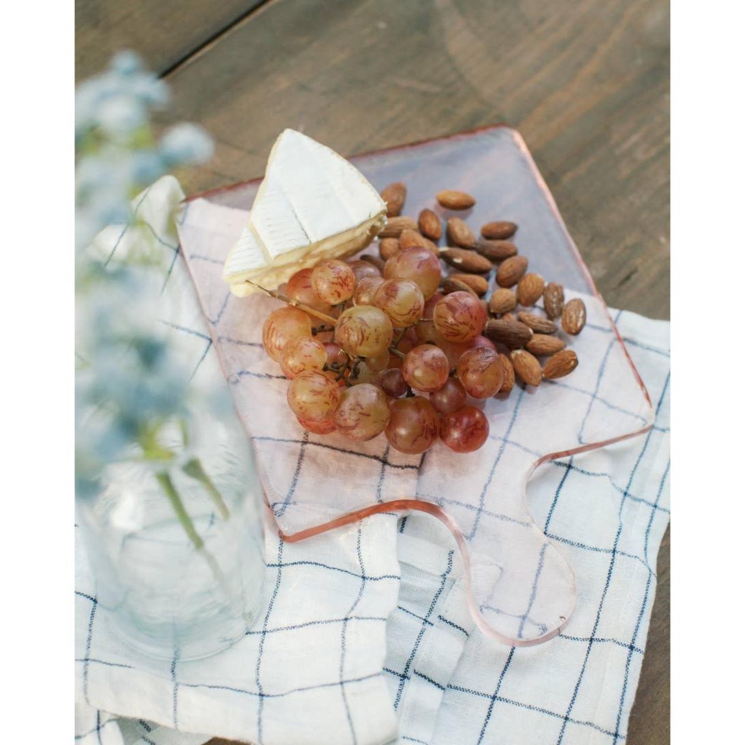 Handblown Hammered Glass Serving Board- Assorted Colors- Sold Individually (*Local Pickup/Local Delivery Only)