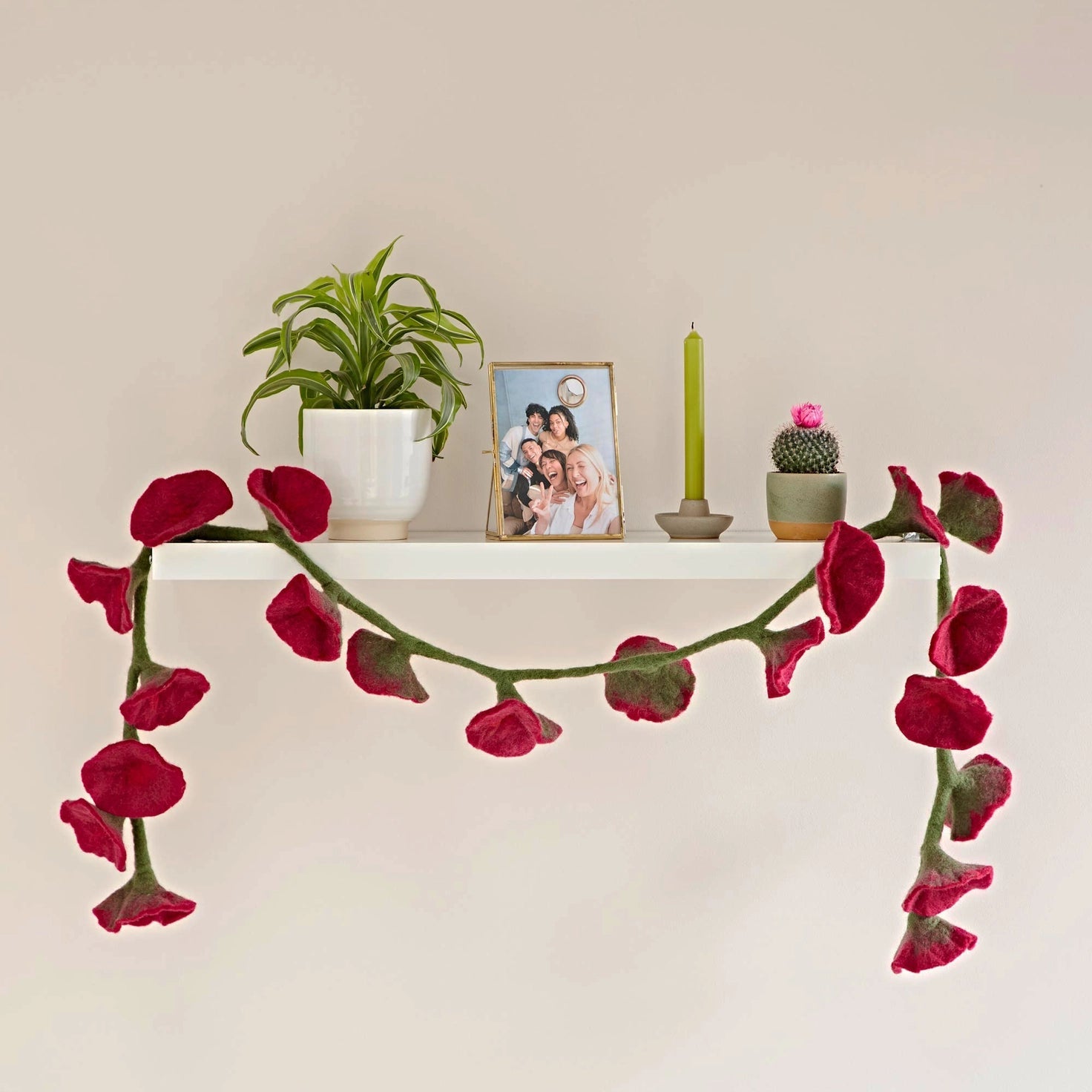 Handcrafted Felt Flower Garlands Decoration- Assorted Colors