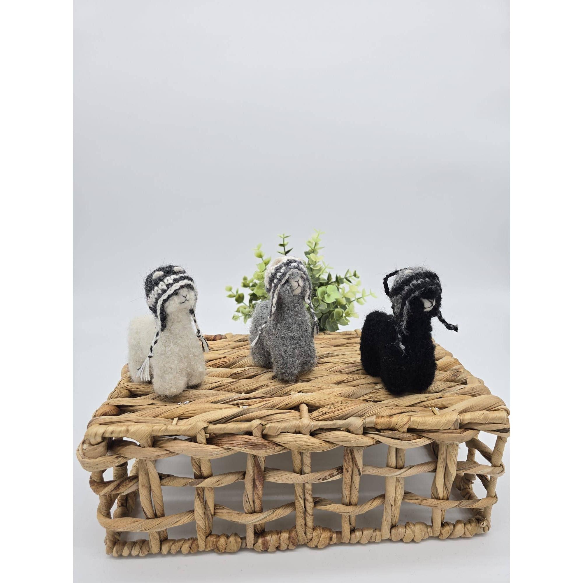 Handmade Alpaca Ornament- Assorted Colors- Sold Individually