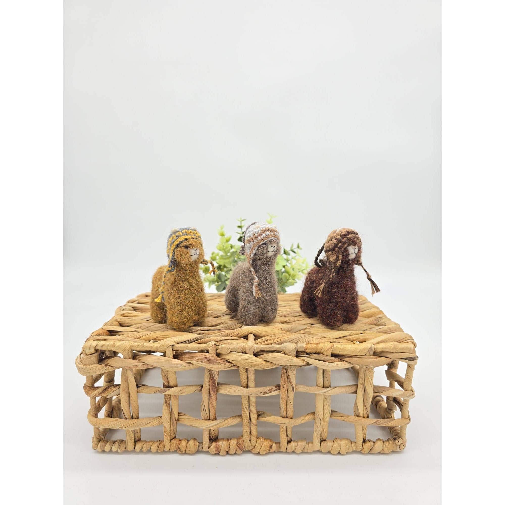 Handmade Alpaca Ornament- Assorted Colors- Sold Individually