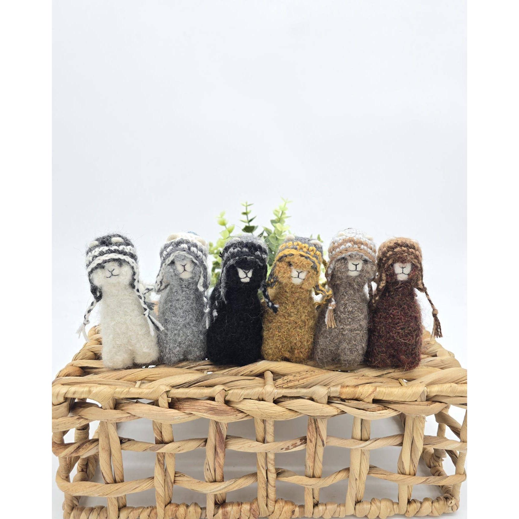 Handmade Alpaca Ornament- Assorted Colors- Sold Individually