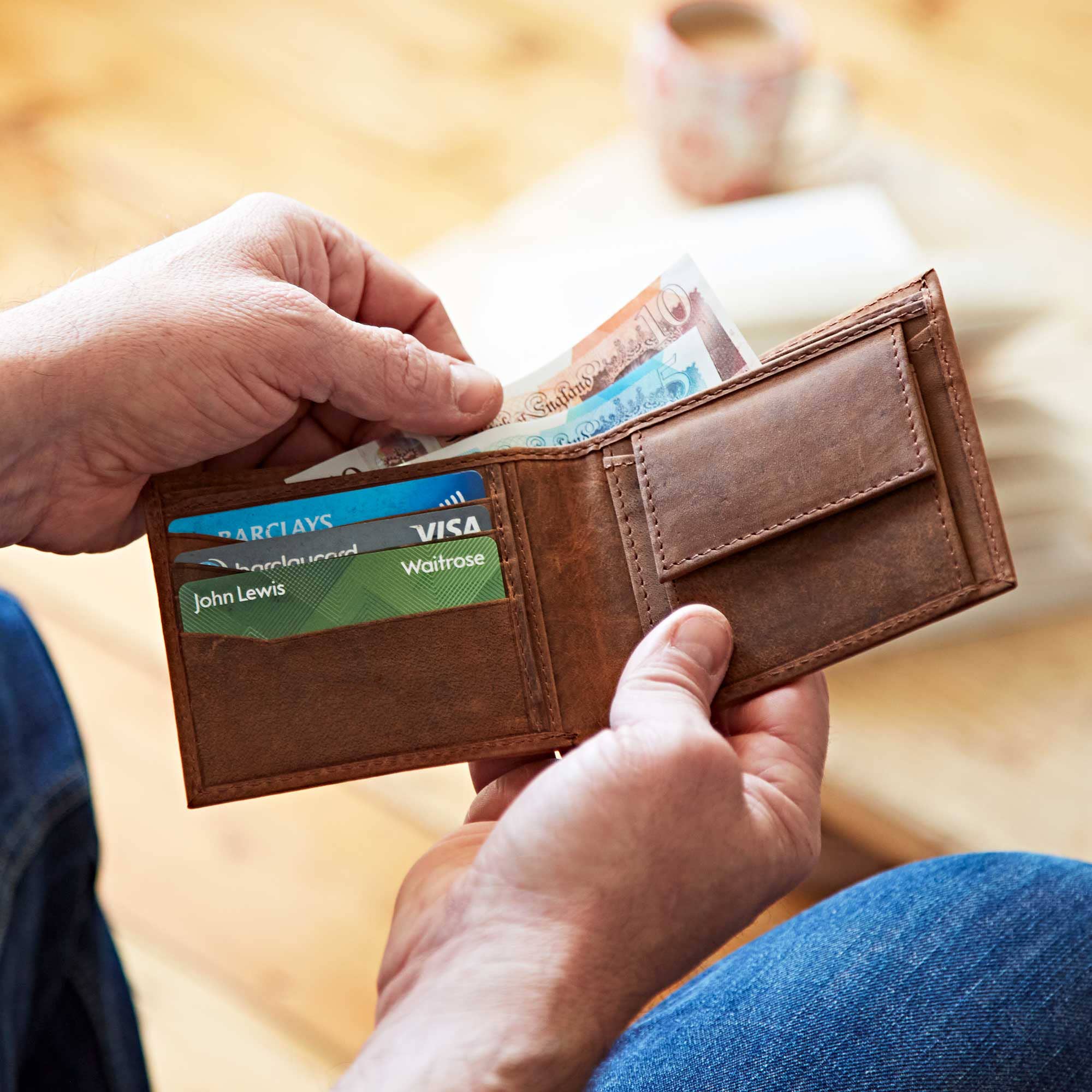 Handmade Buffalo Leather Wallet - Assorted Colors