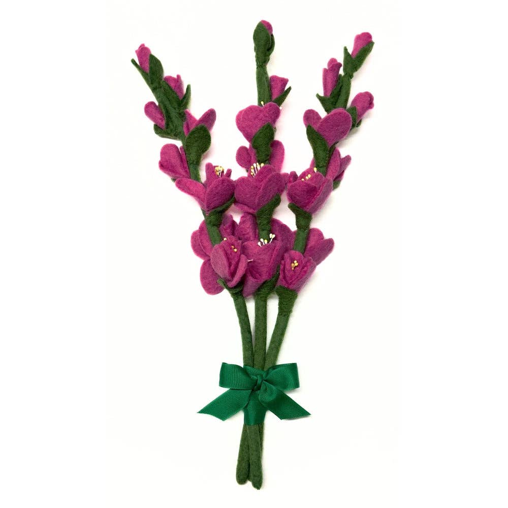 Handmade Felt Gladiolus- Assorted Colors- Sold Individually