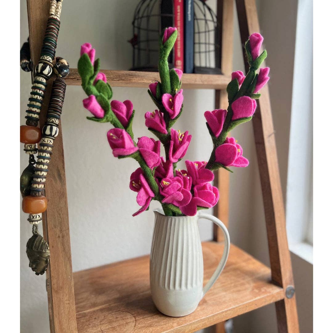 Handmade Felt Gladiolus- Assorted Colors- Sold Individually