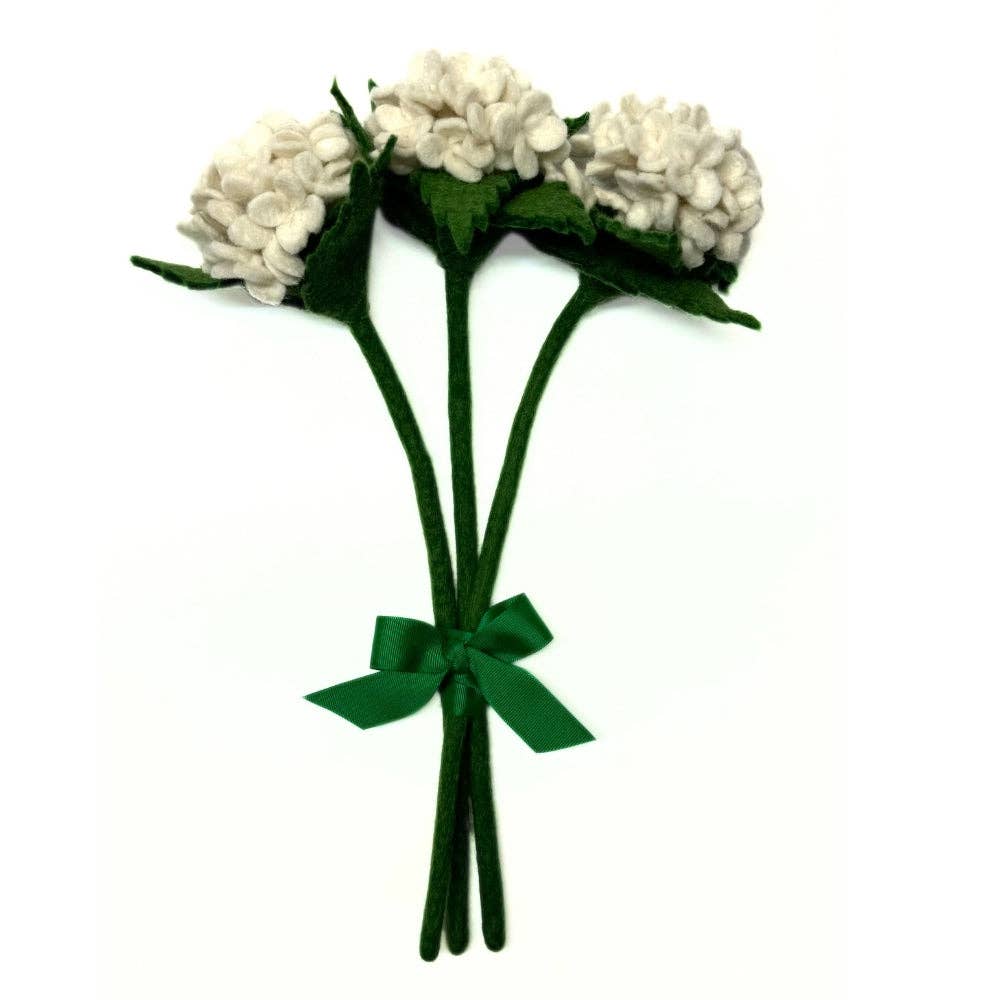 Handmade Felt Hydrangea- Assorted Colors- Sold Individually