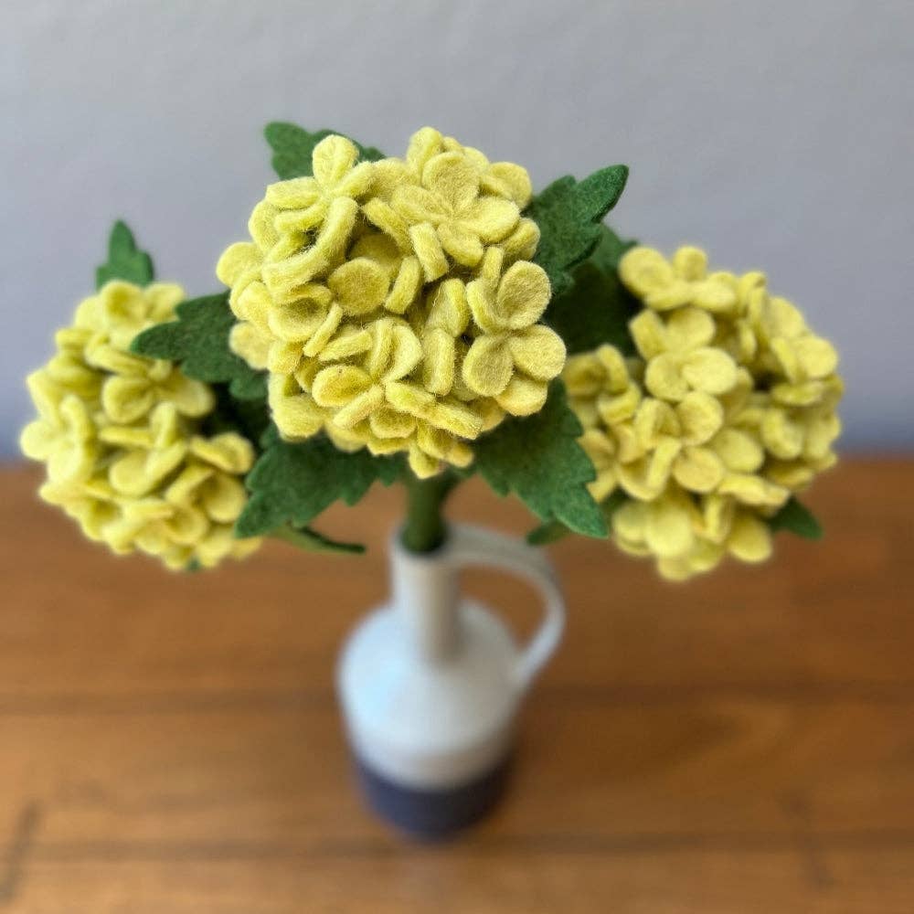 Handmade Felt Hydrangea- Assorted Colors- Sold Individually