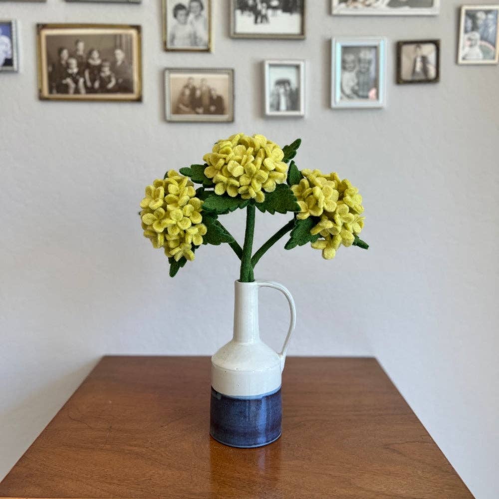 Handmade Felt Hydrangea- Assorted Colors- Sold Individually