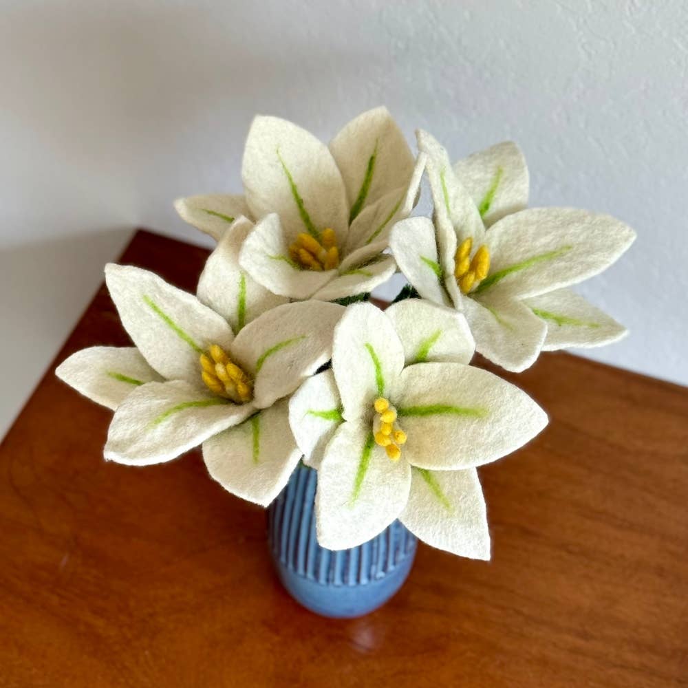 Handmade Felt Lily- Sold Individually