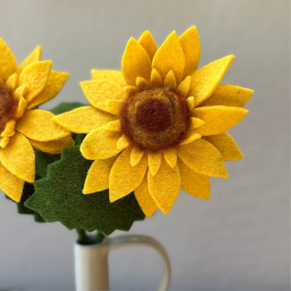 Handmade Felt Sunflower- Sold Individually