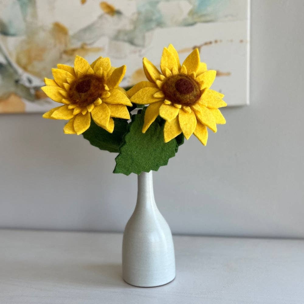 Handmade Felt Sunflower- Sold Individually