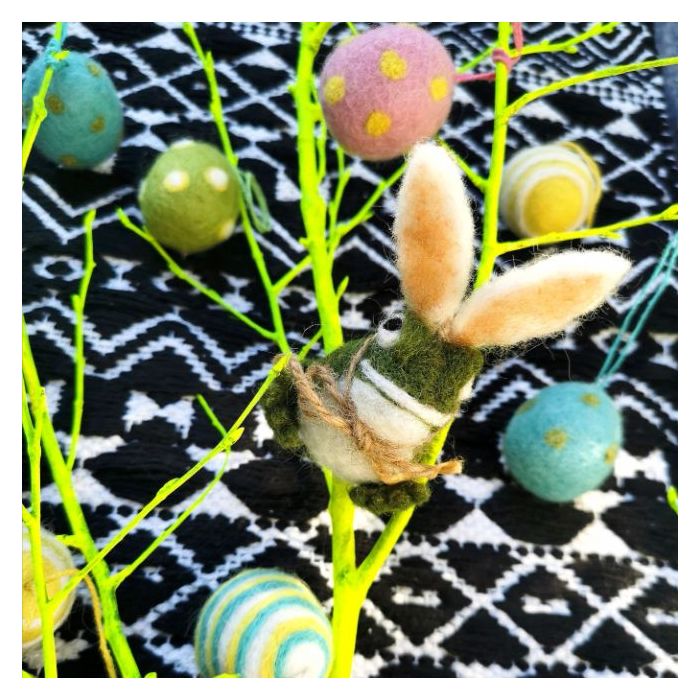 Handmade Needle Felt Easter Eggs