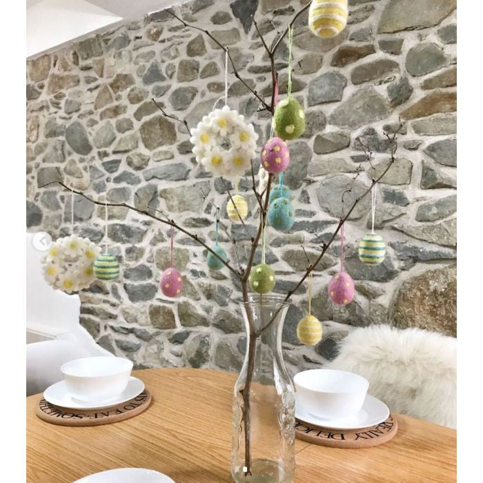 Handmade Needle Felt Easter Eggs- Assorted Styles/Colors- Sold Individually