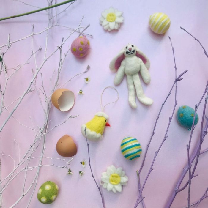 Handmade Needle Felt Easter Eggs- Assorted Styles/Colors- Sold Individually