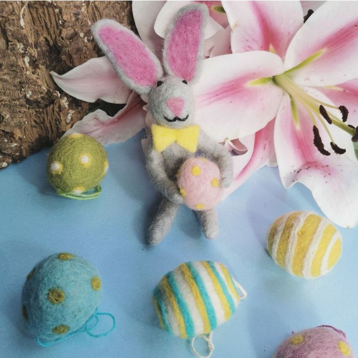 Handmade Needle Felt Easter Eggs- Assorted Styles/Colors- Sold Individually