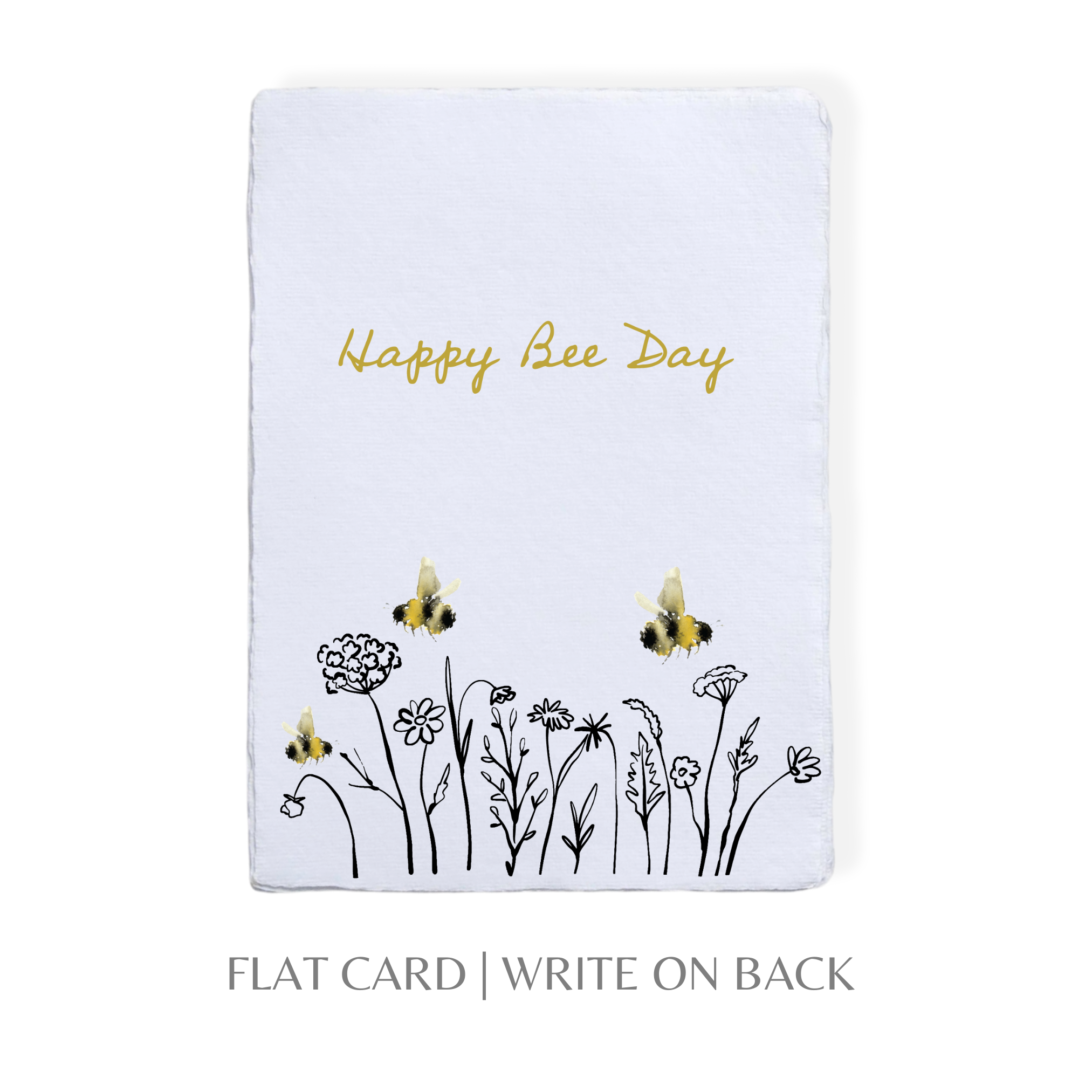 Happy Bee Day Birthday | Flowers Honey Bees Greeting Card