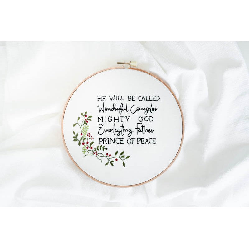 “He Will Be Called” Large Embroidered Hoop
