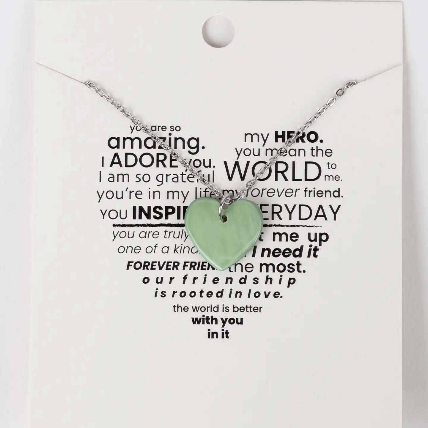 Heart Necklace- Assorted Colors- Sold Individually