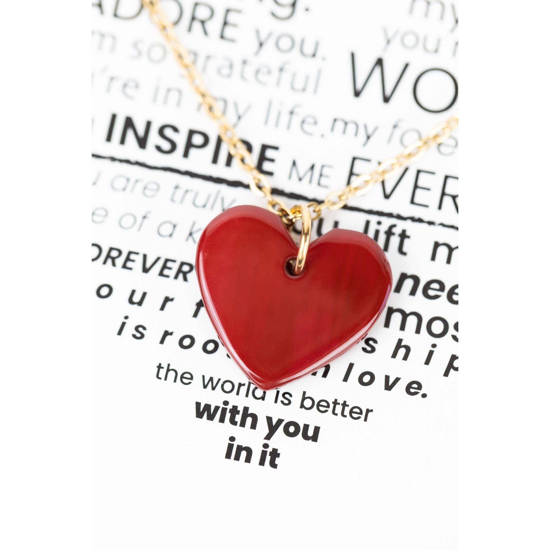 Heart Necklace- Assorted Colors- Sold Individually
