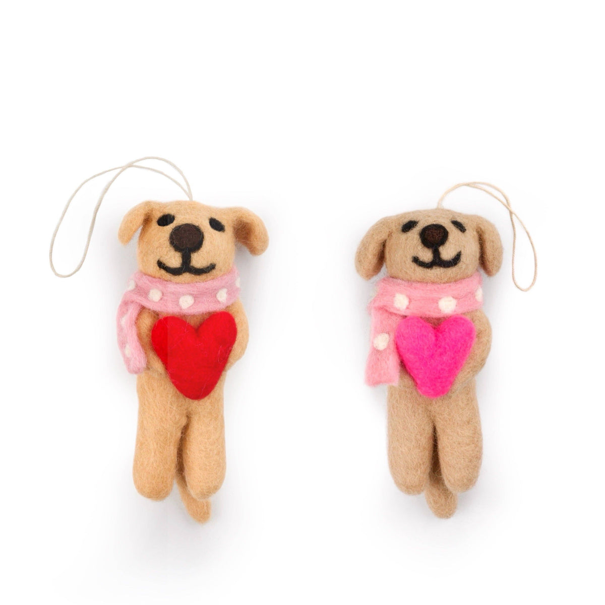 Heart Valentine's Dog Eco Ornament- Assorted Colors/Sold Individually