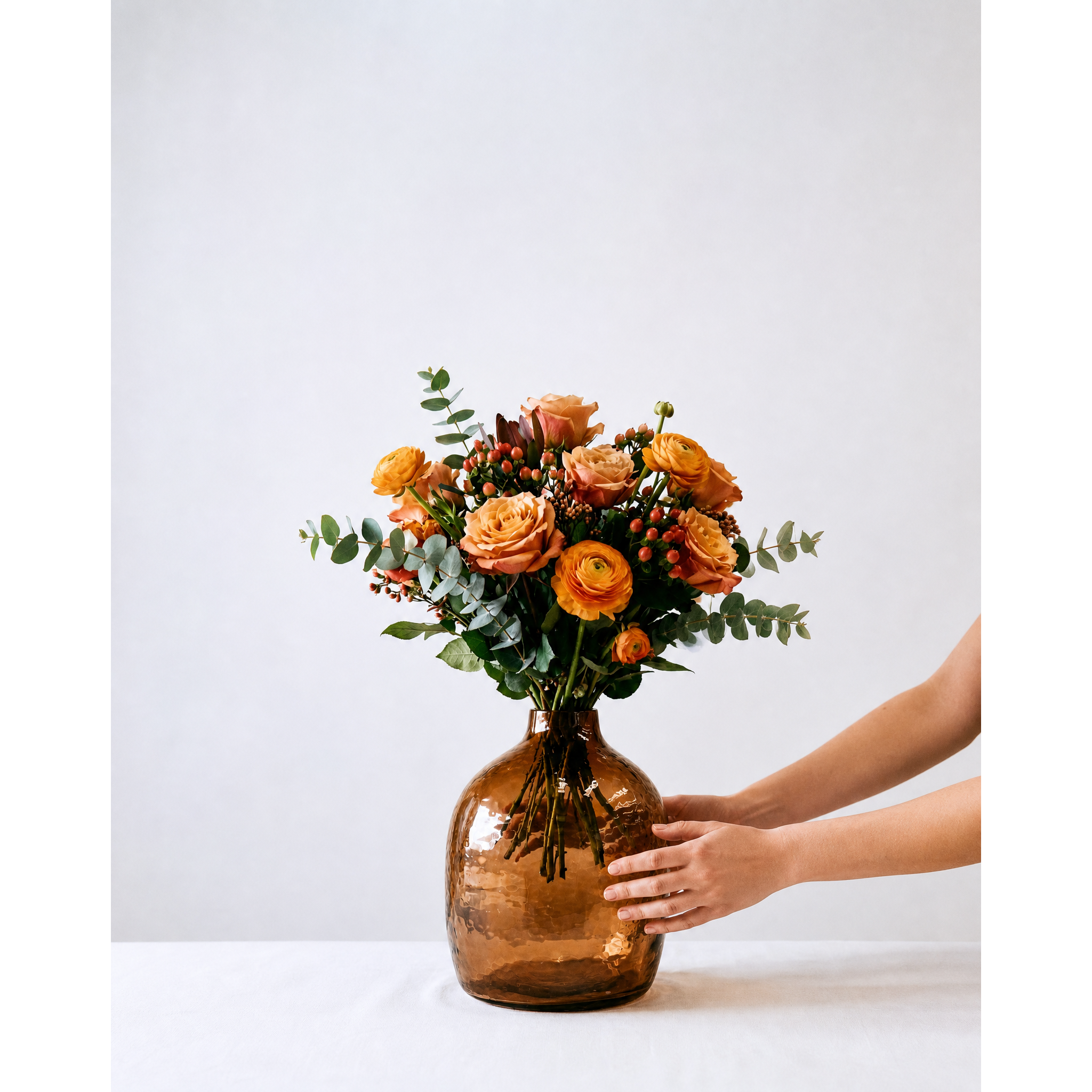 Hebron Handblown Hammered Glass Vase (*Local Pickup/Local Delivery Only)
