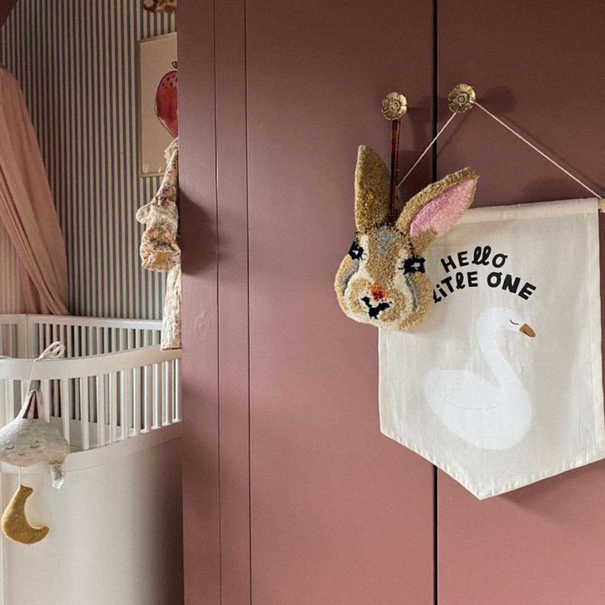 Hello Little One Canvas Hang Sign