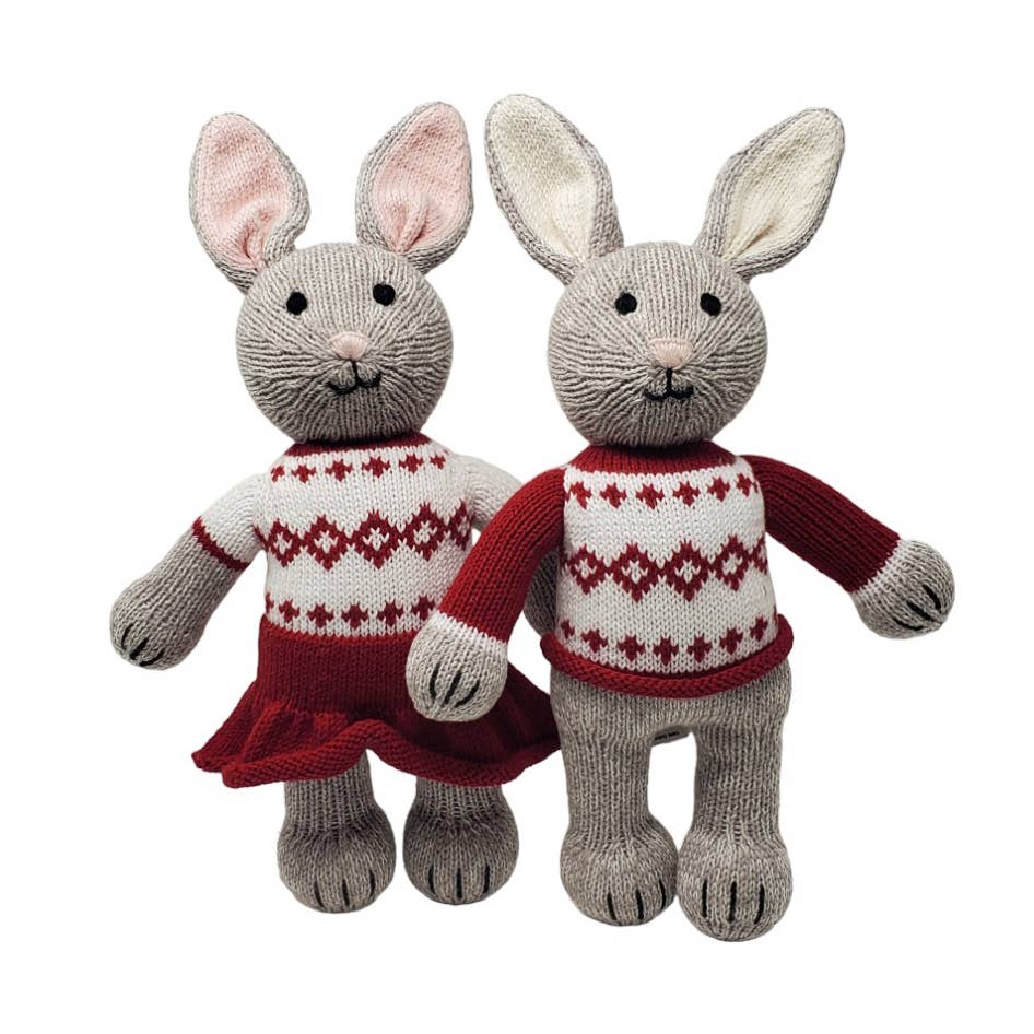 Holiday Bunny Stuffed Animal- Assorted Styles- Sold Individually