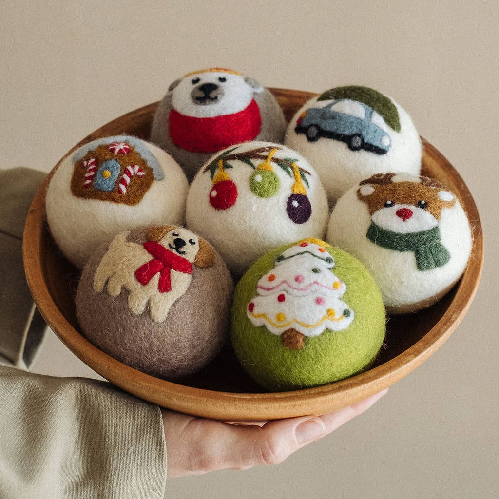 Holiday Dryer Balls- Assorted Designs- Sold Individually