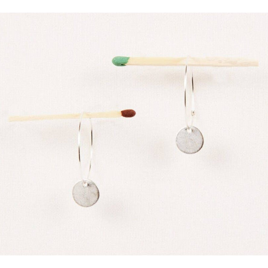 Hoop and Disc Earrings- Assorted Colors