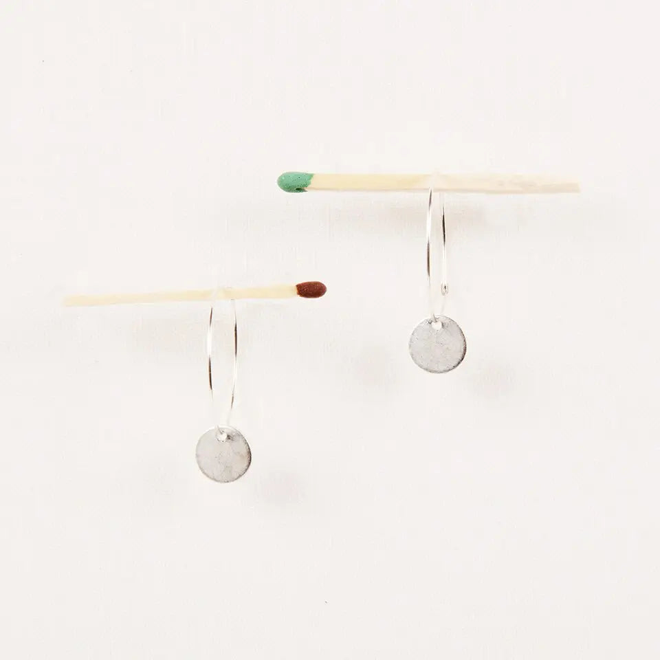 Hoop and Disc Earrings- Assorted Colors