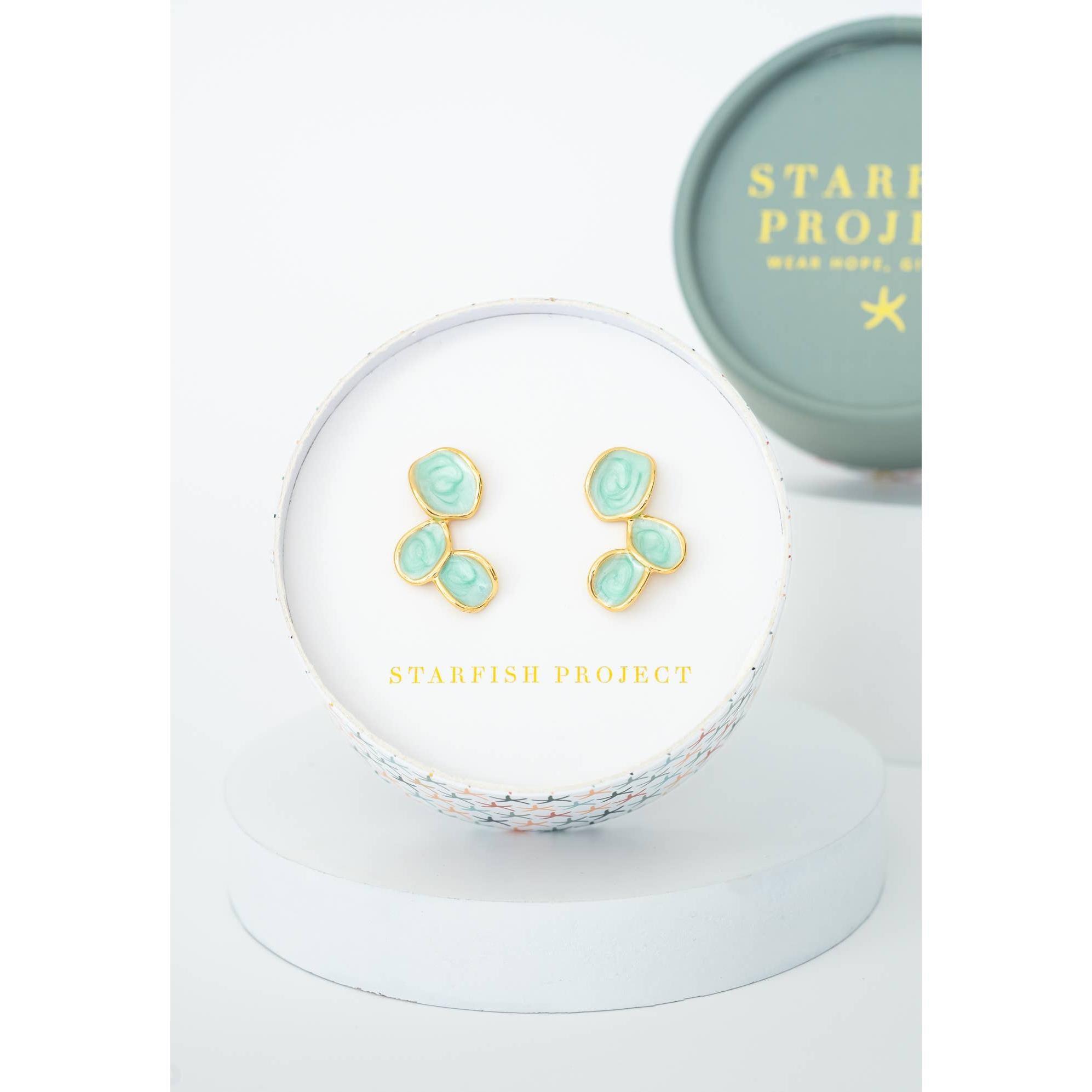 Hope Echo Earrings in Mint